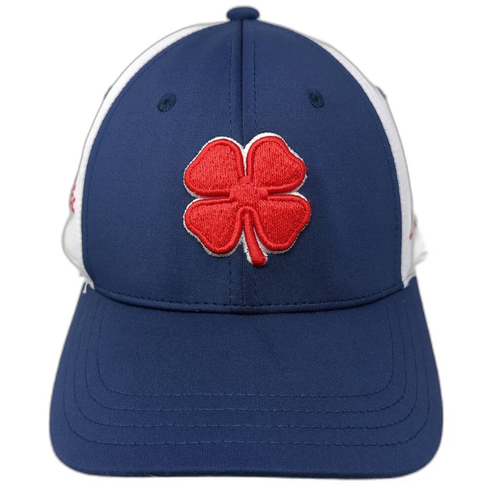 Black Clover Baseball Cap Blue White Red XL Topgolf Live Lucky Clover Logo Hat